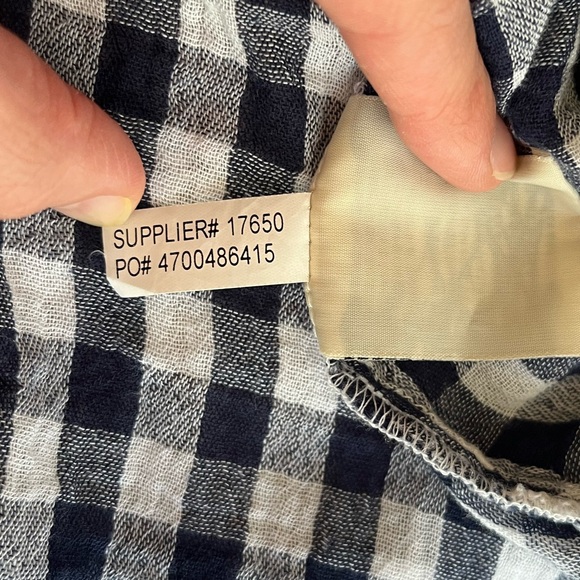 Blue & white gingham plaid button down shirt 100% cotton Ralph Lauren size M - Picture 6 of 7